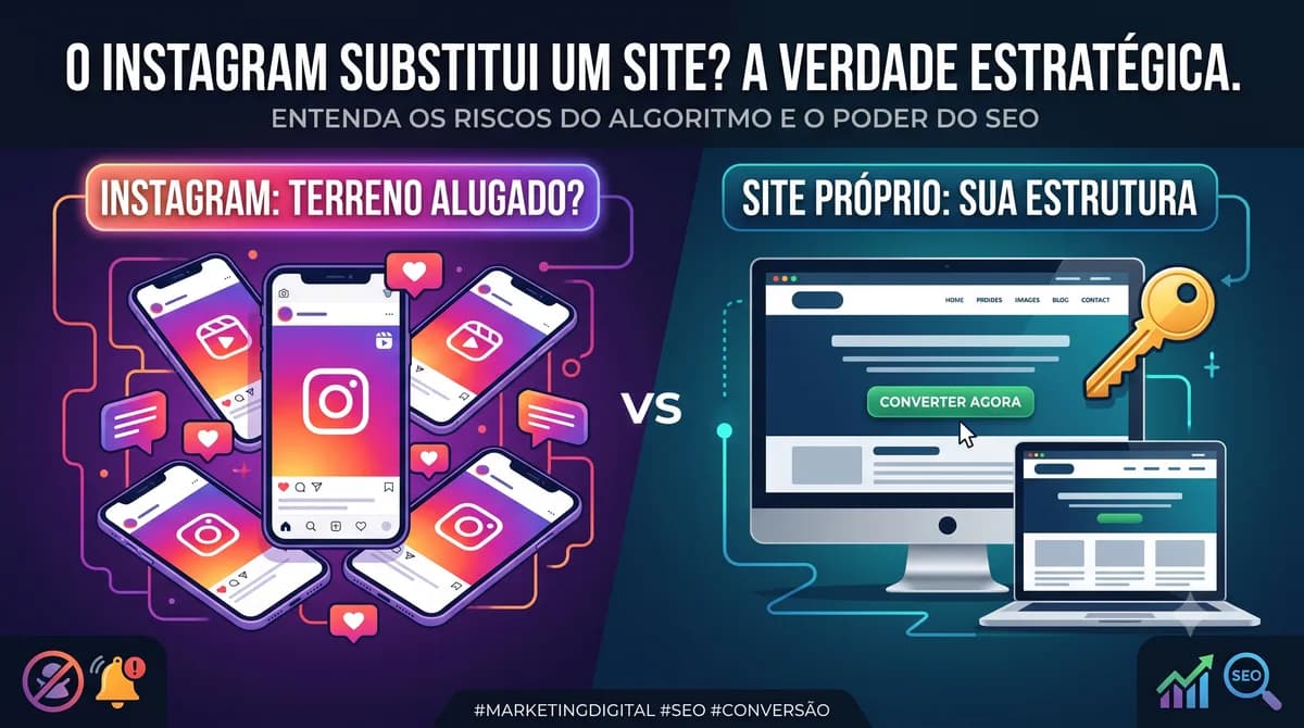 O Instagram Substitui um Site? A Verdade que o Algoritmo Oculta